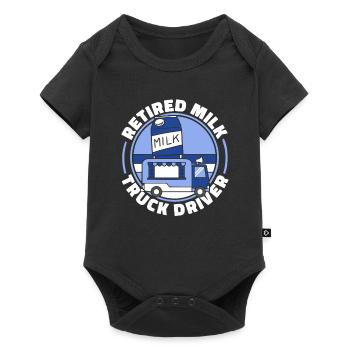 Retired Cow Milk Milk Wagon - Baby Premium short-sleeve bodysuit - black - Front