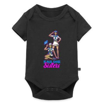 Sailing Sailor Sailboat Cool - Baby Premium short-sleeve bodysuit - black - Front