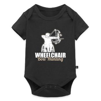 Bow Hunting Bowhunter Wheelchair - Baby Premium short-sleeve bodysuit - black - Front