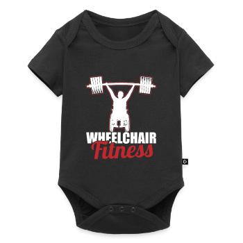Fitness Wheelchair - Baby Premium short-sleeve bodysuit - black - Front