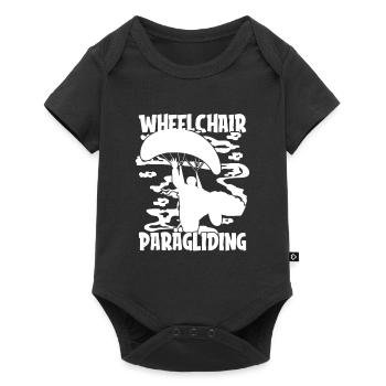 Paragleiter Paragleiten Rollstuhl - Baby Premium Kurzarmbody - Schwarz - Vorne