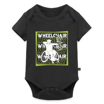Tir à l’arc Tir à l’arc Archer Fauteuil roulant - Body à manches courtes Premium Bébé - noir - Devant