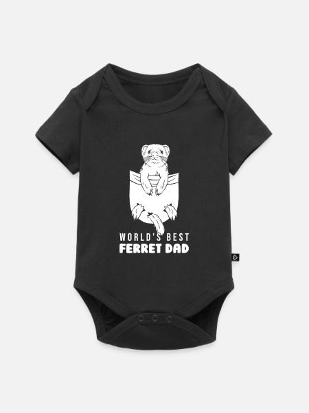Frettchen Iltis Papa - Baby Premium Kurzarmbody - Schwarz