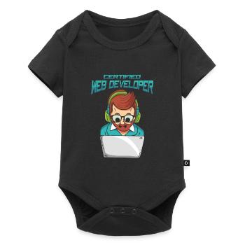 Web Developer Web Developer Certified - Baby Premium short-sleeve bodysuit - black - Front