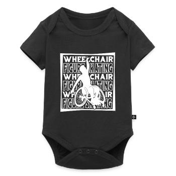 Figure skating figure skater wheelchair - Baby Premium short-sleeve bodysuit - black - Front