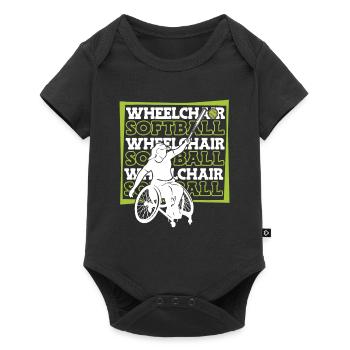 Fauteuil roulant softball - Body à manches courtes Premium Bébé - noir - Devant