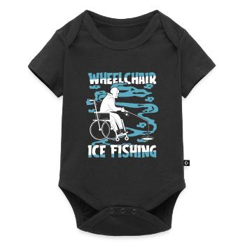 Pêche sur glace Fauteuil roulant de pêche sur glace - Body à manches courtes Premium Bébé - noir - Devant