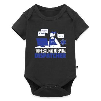 Emergency call control center hospital operations center - Baby Premium short-sleeve bodysuit - black - Front