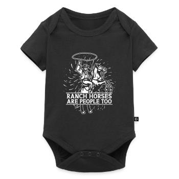Rodeo Cowboy Humor Ranch Cowboy - Baby Premium Kurzarmbody - Schwarz - Vorne