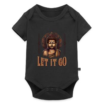 Bouddha bouddhiste Grand Let It Go - Body à manches courtes Premium Bébé - noir - Devant