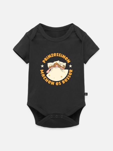 Prinzessin - Baby Premium Kurzarmbody - Schwarz
