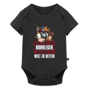 Rohrleitungsbauer Held - Baby Premium Kurzarmbody - Schwarz - Vorne