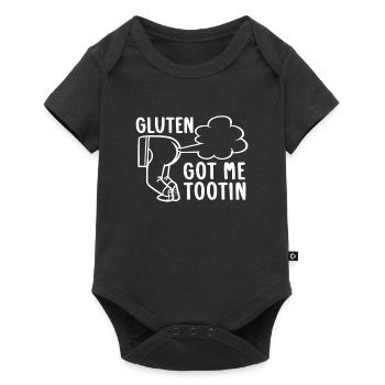 Glutenfrei Witzig - Baby Premium Kurzarmbody - Schwarz - Vorne