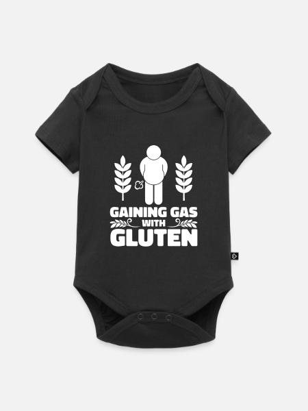 Glutenfrei Komisch - Baby Premium Kurzarmbody - Schwarz