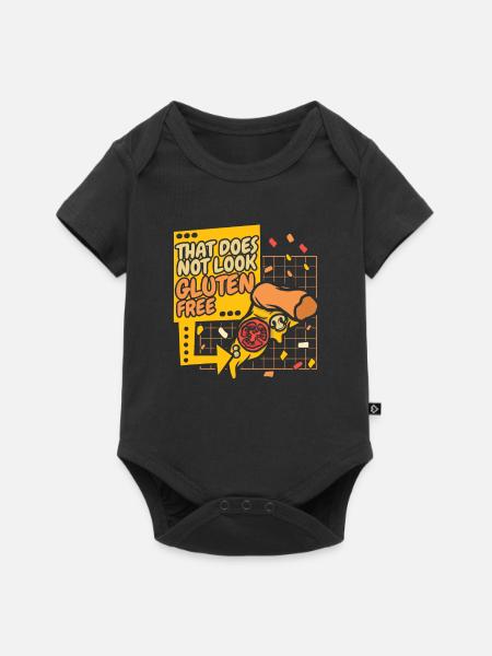Glutenfrei Fun - Baby Premium Kurzarmbody - Schwarz