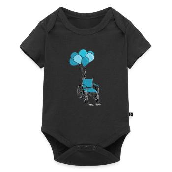 Wheelchair Wheelchair Balloons - Baby Premium short-sleeve bodysuit - black - Front