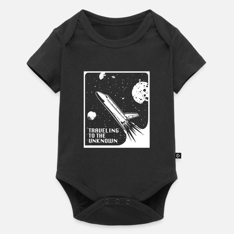 espace, espace, fusée, colonisation de l’espace - Body à manches courtes Premium Bébé - noir