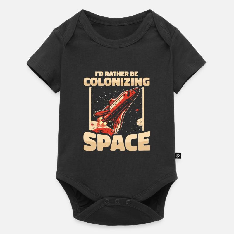 espace, espace, fusée, colonisation de l’espace - Body à manches courtes Premium Bébé - noir