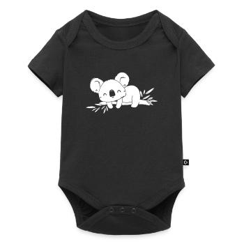 Koala Bear Branch - Baby Premium short-sleeve bodysuit - black - Front