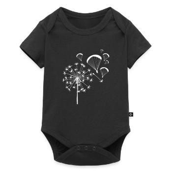 Paragleiter Paragleiten Löwenzahn - Baby Premium Kurzarmbody - Schwarz - Vorne