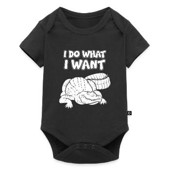 Je m’en fous crocodile - Body à manches courtes Premium Bébé - noir - Devant