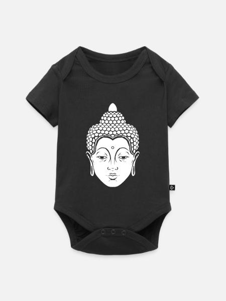 Bouddha bouddhiste - Body à manches courtes Premium Bébé - noir