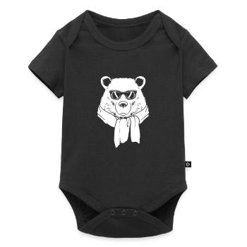 Fête des pères papa porter - Body à manches courtes Premium Bébé - noir - Devant