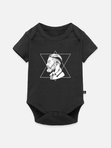 Bart Vollbart - Baby Premium Kurzarmbody - Schwarz