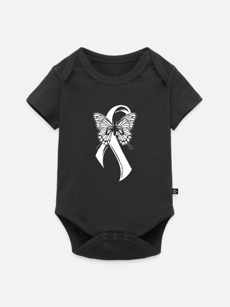 Fibromyalgie Rhumatismes Papillon - Body à manches courtes Premium Bébé - noir