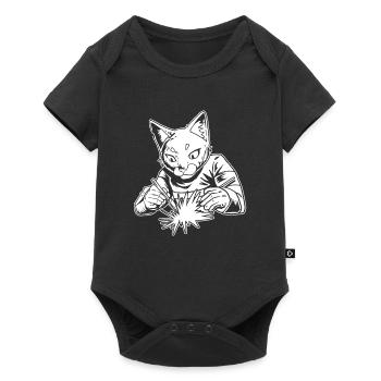 Soudeur Serrurier Chat - Body à manches courtes Premium Bébé - noir - Devant