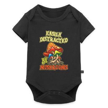 Mushroom pickers Mushrooms Mushrooms - Baby Premium short-sleeve bodysuit - black - Front