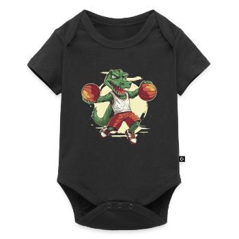 Basketball Basketball Player T Rex - Baby Premium short-sleeve bodysuit - black - Front