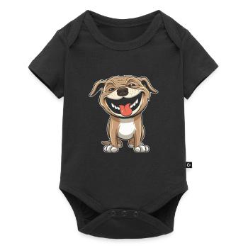 Pug Dog Funny - Baby Premium short-sleeve bodysuit - black - Front