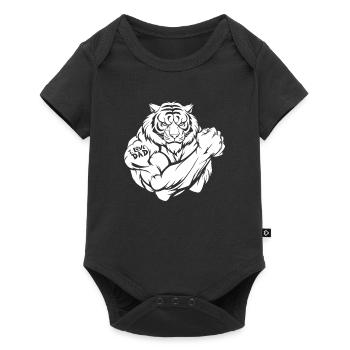 Tiger Biceps Tattoo I Love Dad - Baby Premium short-sleeve bodysuit - black - Front