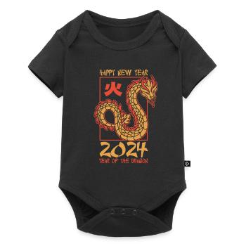 Année du Dragon 2024 - Body à manches courtes Premium Bébé - noir - Devant