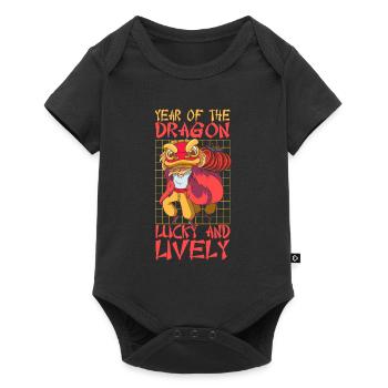 Année du Dragon 2024 - Body à manches courtes Premium Bébé - noir - Devant