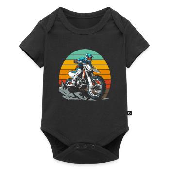 Mx Motocross Dirt Bike - Baby Premium short-sleeve bodysuit - black - Front