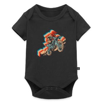 Mx Motocross Dirt Bike - Baby Premium short-sleeve bodysuit - black - Front