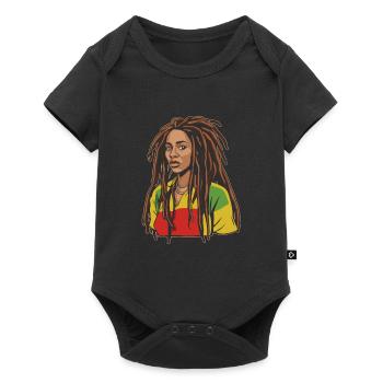 Rasta Hair Dreadlocks Dreads - Baby Premium short-sleeve bodysuit - black - Front