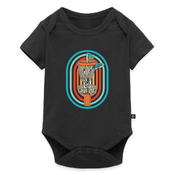 Frisbee Golf Disc Golf - Baby Premium short-sleeve bodysuit - black - Front