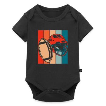 American football - Baby Premium short-sleeve bodysuit - black - Front