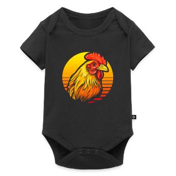 Poule de poulet - Body à manches courtes Premium Bébé - noir - Devant