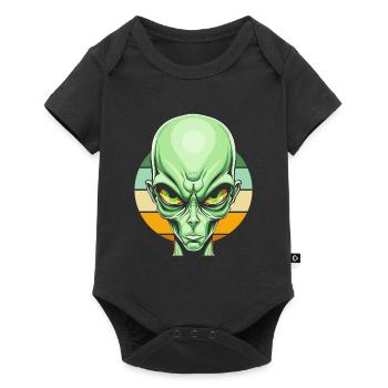Alien Außerirdischer - Body à manches courtes Premium Bébé - noir - Devant