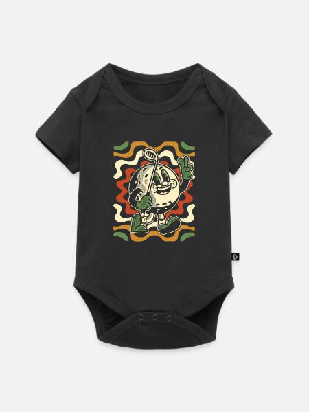 Golf Golfer Golfen - Baby Premium Kurzarmbody - Schwarz