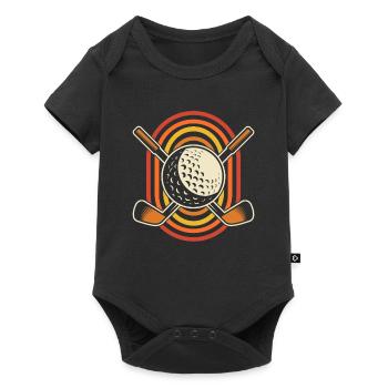 Golf Golfer Golfen - Baby Premium Kurzarmbody - Schwarz - Vorne