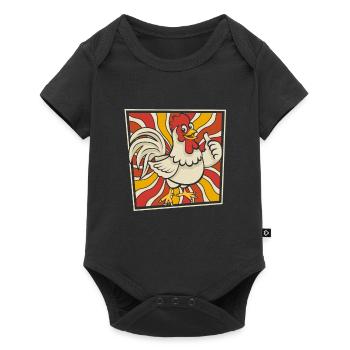 Poule de poulet - Body à manches courtes Premium Bébé - noir - Devant