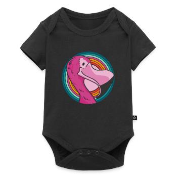 Flamingo - Baby Premium short-sleeve bodysuit - black - Front