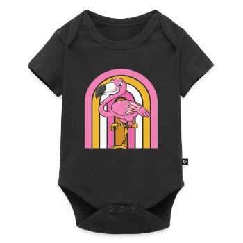 Flamingo - Baby Premium short-sleeve bodysuit - black - Front