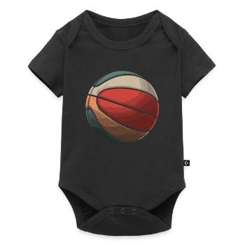 Joueur de basket-ball - Body à manches courtes Premium Bébé - noir - Devant