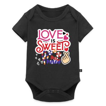 February 14 Valentine's Day Gift Candy - Baby Premium short-sleeve bodysuit - black - Front